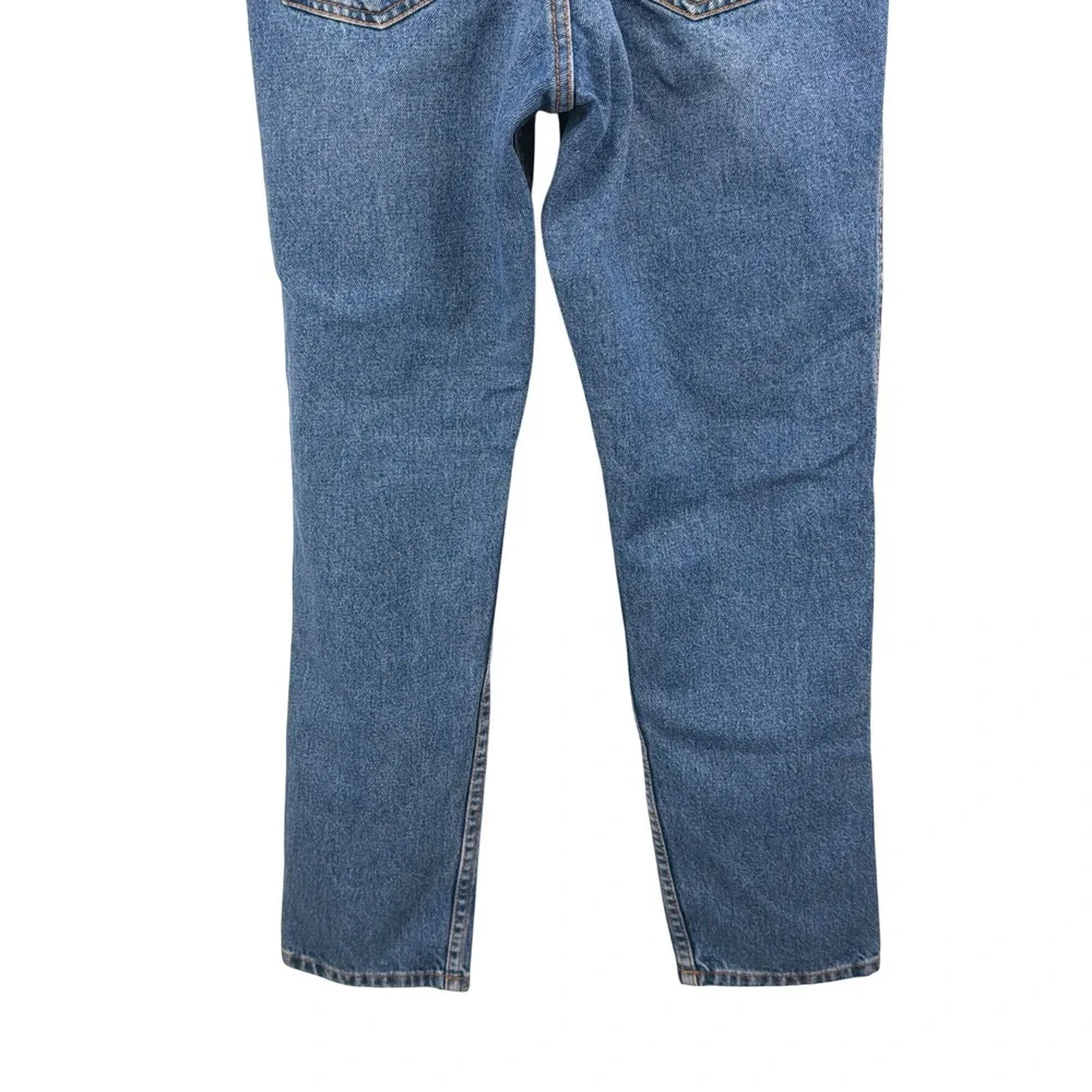 Sézane Brut Sexy High Waist Straight Leg Jeans Bleu Denim Organic Cotton NWT T26